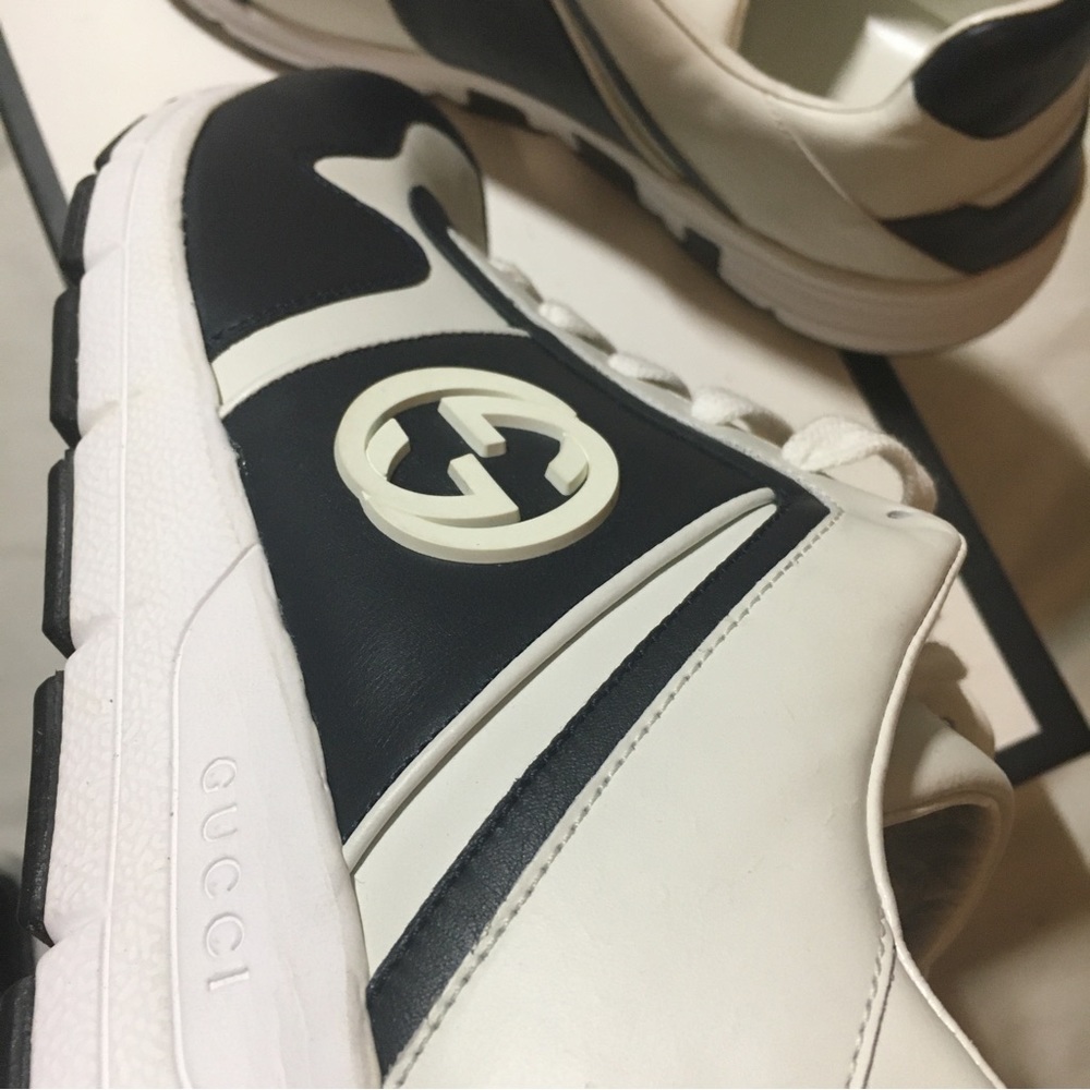 Gucci Sneakers Size 13 Navy Blue - Picture 5 of 16